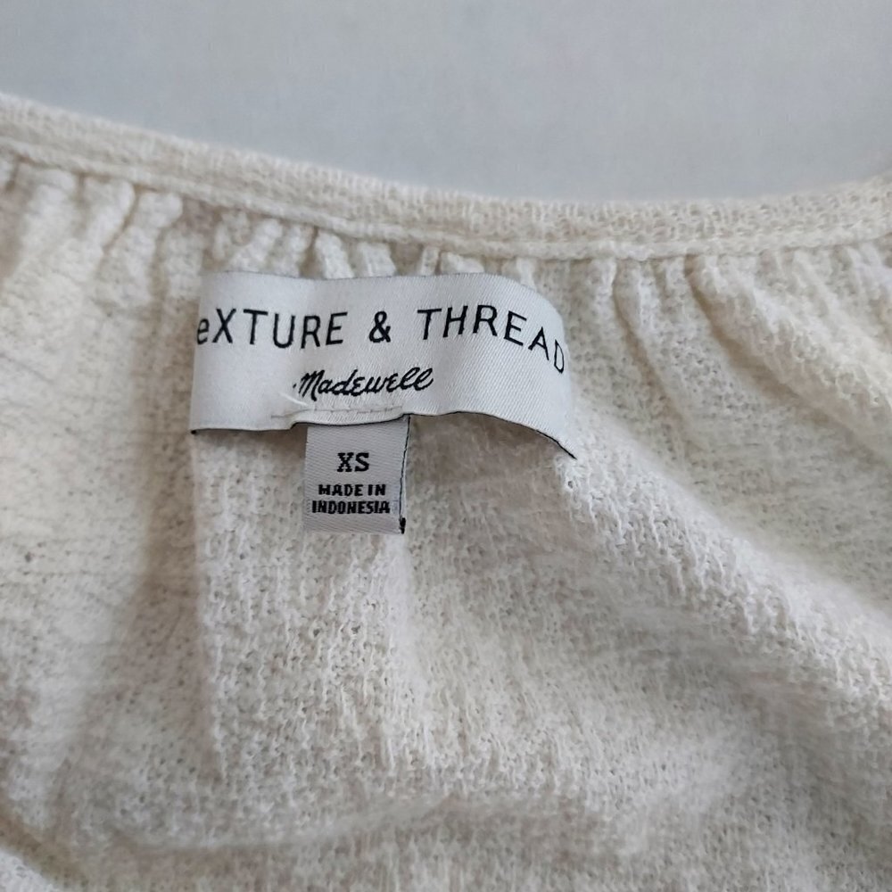 Madewell Texture & Thread Ruffle Short Sleeve Top - Picture 6 of 8